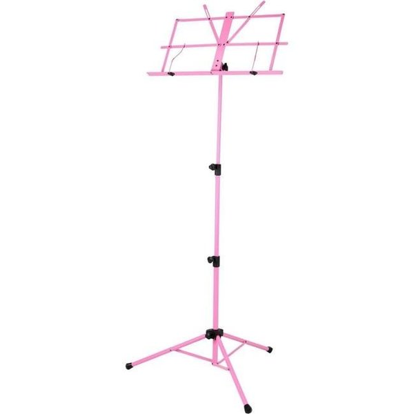 PGIK SMS1XPK Deluxe Folding Music Stand; Pink